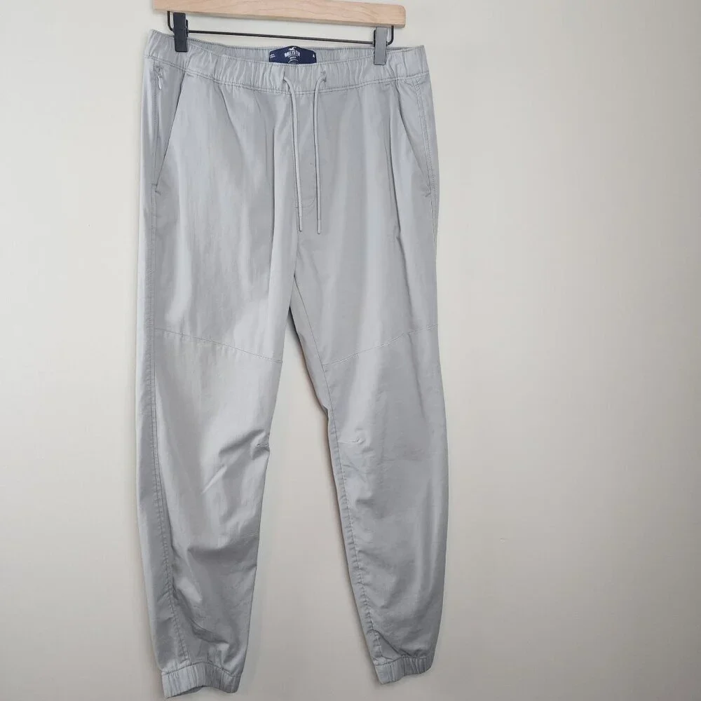 Hollister Epic Flex Jogger Pants sz M light gray